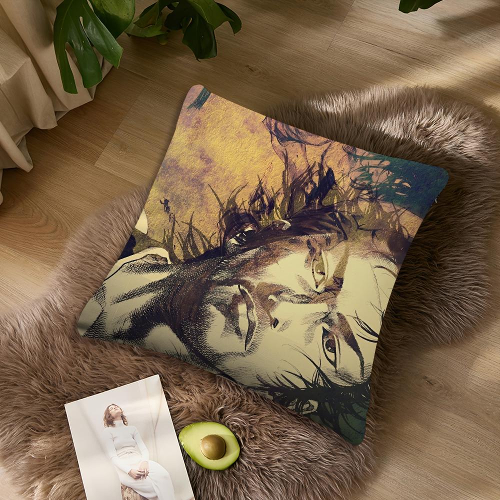 Manga Vagabond Cool Pillow Case Sofa Living Room Bedroom Headboard Backrest Cushion Square Cushion Nap Time