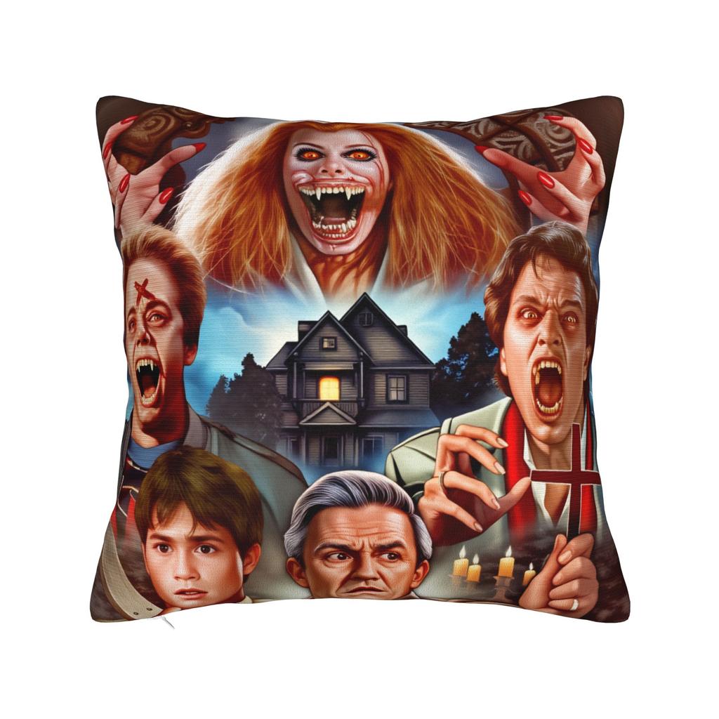 Horror Film Frighteds Nights Pillow Cover Kawaii Pillow Case For Living Room Sofa Comfy Cushion Cover Birthday Gift