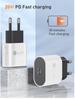 20W PD Fast Charger - EU, US, UK Plug, Single Port
