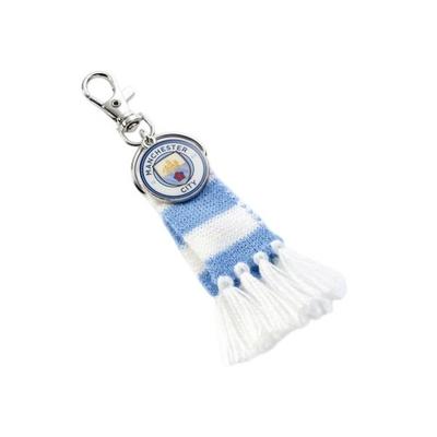 Manchester City FC Randig Crest Nyckelring