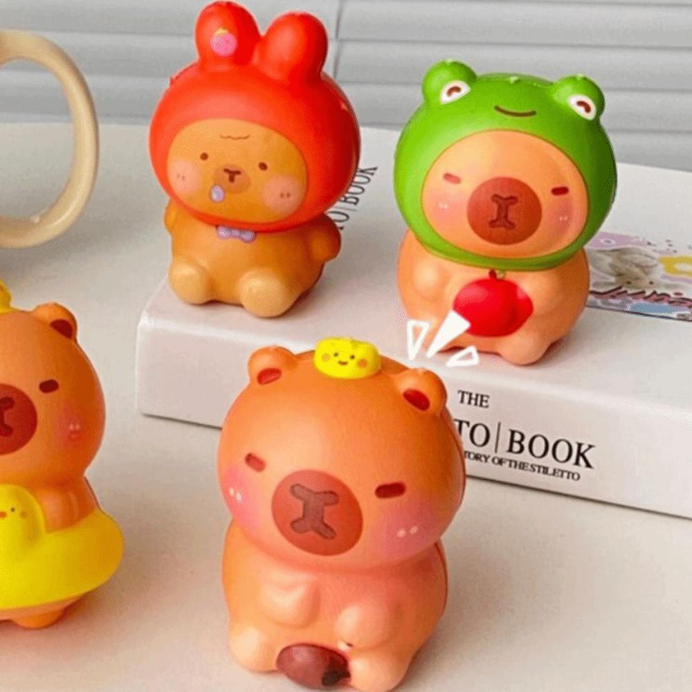 Slow Rebounce Cartoon Fidget Toy PU Pinch Decompression Toy Capybara Squeeze Toy Kids Tricky Doll