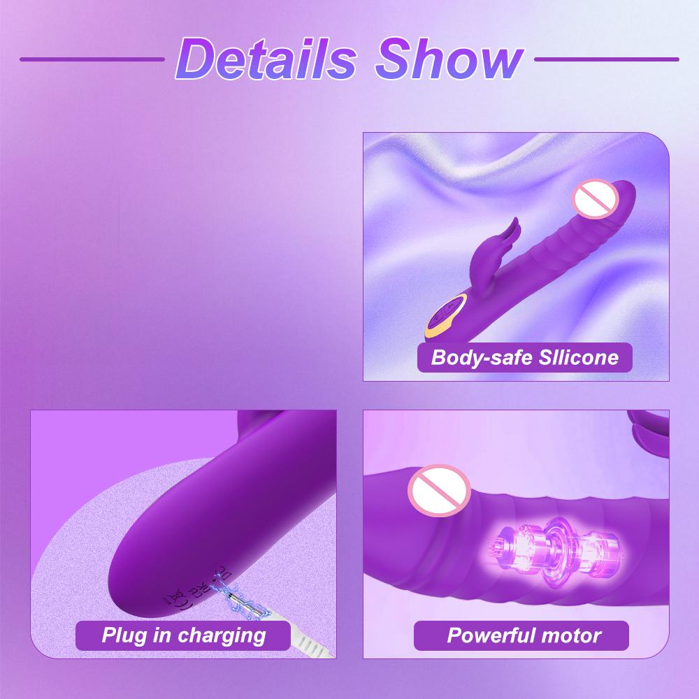 Rabbit Vibrator For Women Dildo Female Vagina Masturbaror Clitoris Stimulator G-spot 10 Speeds Dual Motors Massager Adult Goods