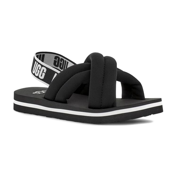 UGG Youth  Nylon Woven Soft Comfortable Sandals Kids Sandals Black 1124914K-BLK