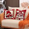 Cartoon Heart Series Patterns Throw Pillow Cover With Short Plush Print Living Room Sofa Decoration Cushion Cover Pillow Covers
