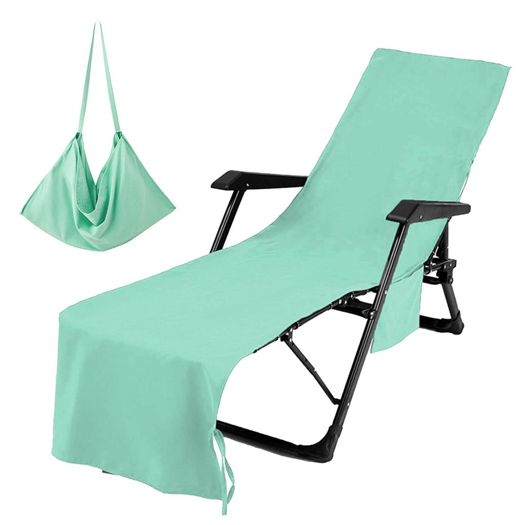 Lounge Chair Towel Cover Beach Chair Cover Ultrafine Fiber with Pockets Extra Long Beach Towels Salo