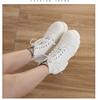 Fashion Platform Heeled Boots White Cross-tied Trendy Shoes Women Heels Round Toe Ankle Booties Comfort College Student Shoes