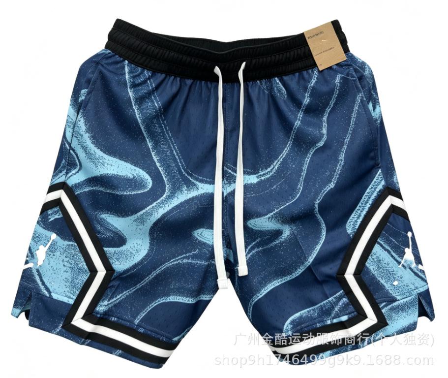 New 2026 summer loose and quick-drying men's AJ basketball shorts printed trendy sports casual pants source wholesale