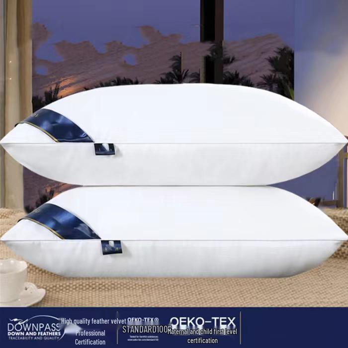 Durable Cotton Neck Support Pillow for Home, Hotel, or Dorm Use - Ideal Sleep Aid