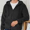Herbst Winter Herren Fleece Kapuzenjacke Europäischer Stil 2025 Winter Reißverschluss Taschen Klassische Basic Oberteile Oberbekleidung Khaki Bequeme Jacken Neu