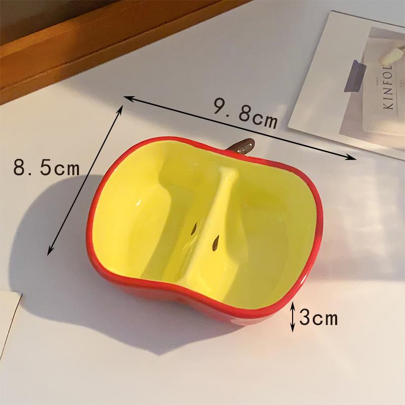Creative Fruit Shaped Ceramic Plate Sauce Seasoning Snack Plate Home Dining Table Fun Snack Plate Dish Kitchen Accessories