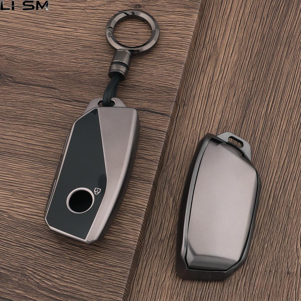 Titanium Gray Fit For Bmw I7 X7 G07 Lci Ix I20 X1 U11 7 Series G70 G09 Xm U06 G81 M3 Auto Key Fob Cover Case Remote Bag Key Ring Accessory