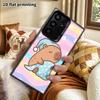 Phone Case: 2D Flat Samsung Galaxy A34 A35 M05 M06 S20 S22 S21 FE Plus 5G Protective Case, Couples Style, Pajama Capybara, Christmas and Halloween Gif