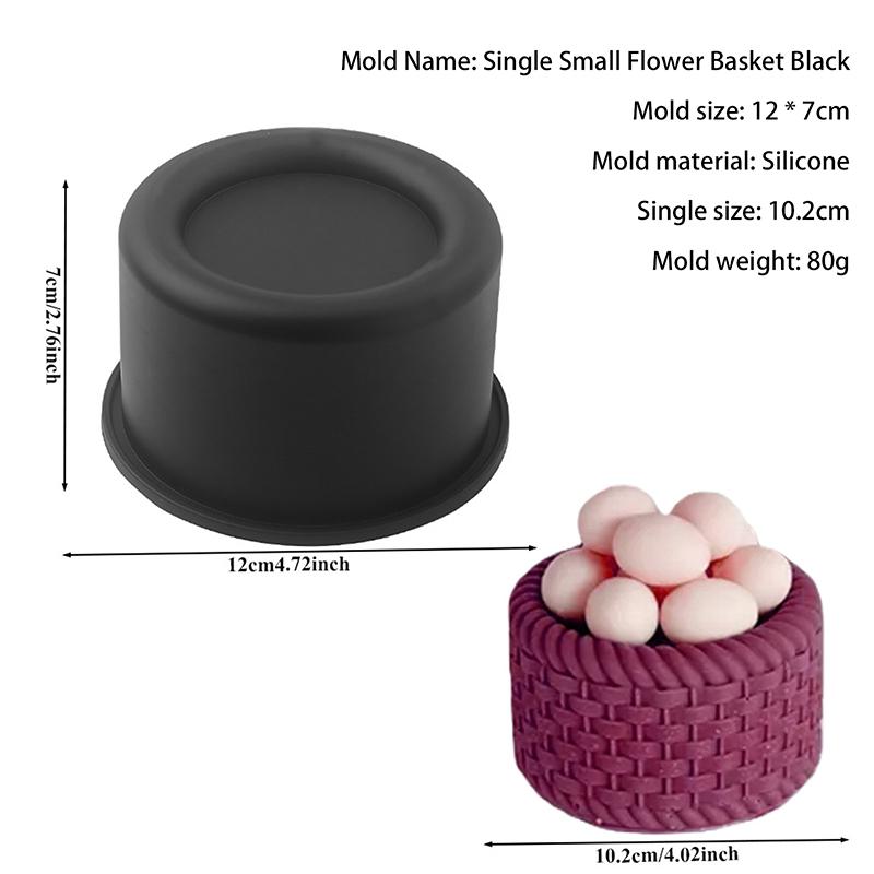 4 Inch Round Rotating Heart Flower Basket Coil Texture Design French Mousse Cake Mould Silicone Cake Mold Kitchen Bakeware