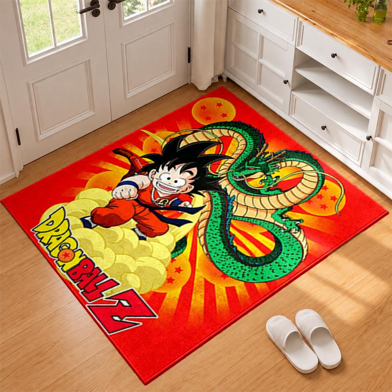 Tapete Dragon Ball Capacho para Sala de Estar ou Quarto Tapete Protetor Sob Cadeira Decoração de Escritório Presente de Natal Presente de Aniversário