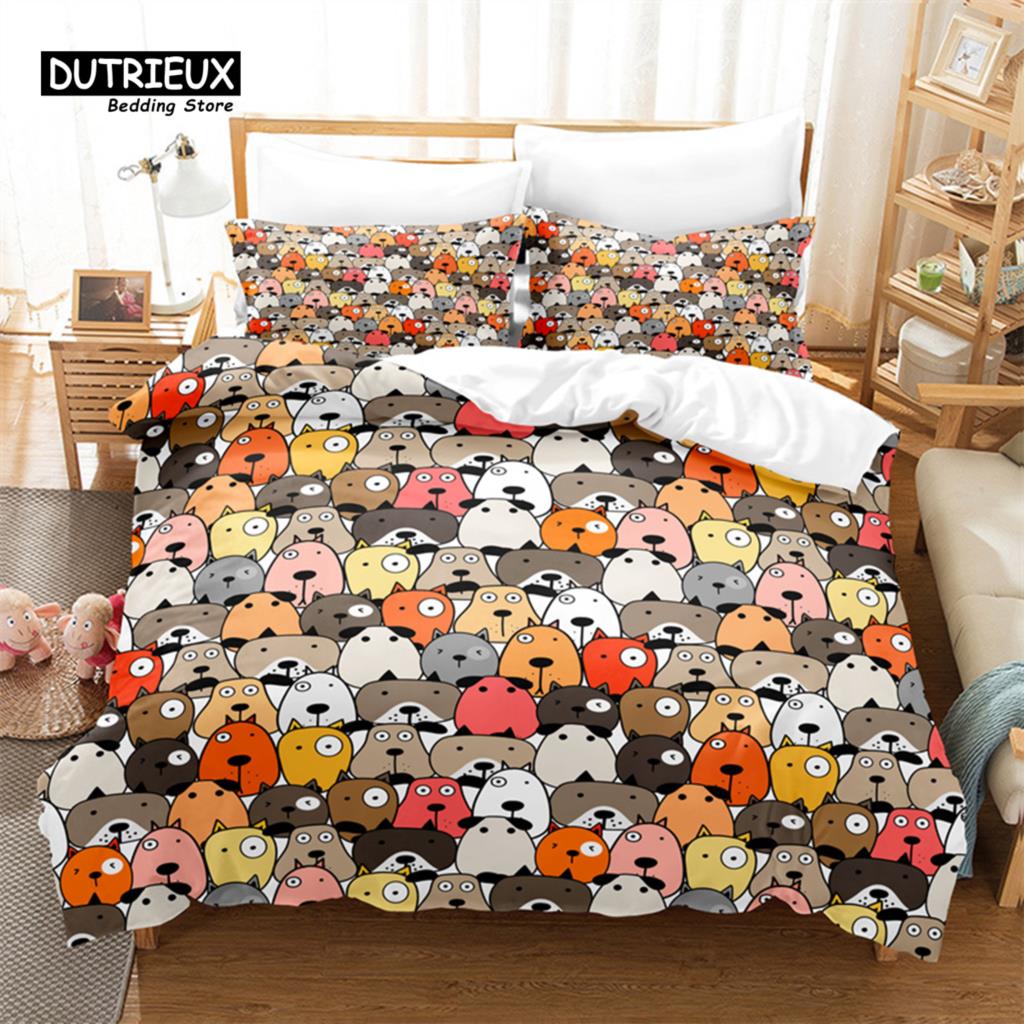 Cartoon Children Robot Duvet Cover Set, Robot Bedding Set, Soft Comfortable Breathable Duvet Cover, For Bedroom Guest Room Decor