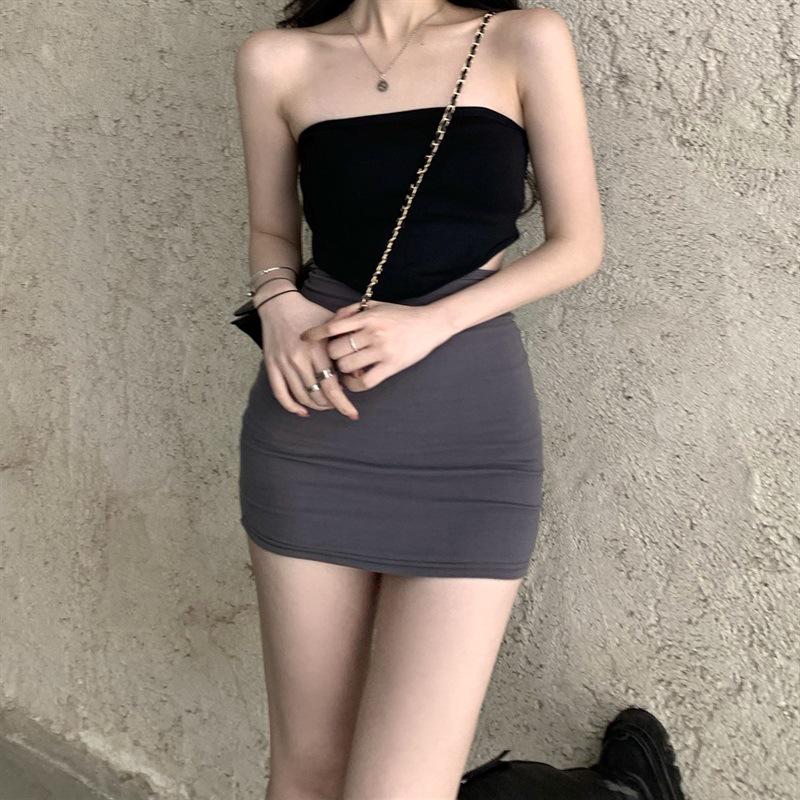 High Waist Slim Fit Women's Summer Mini Skirt - Anti-Exposure, Plus Size Available, Perfect for Hot Weather