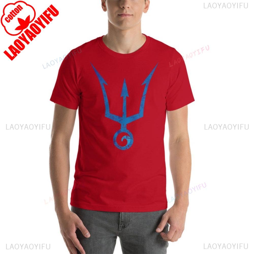 Poseidon Trident Tshirt Greek God Mythology Shirt Classics Trishula Graphic Printed Tshirt Simple Casual Men Daily Life Cool T