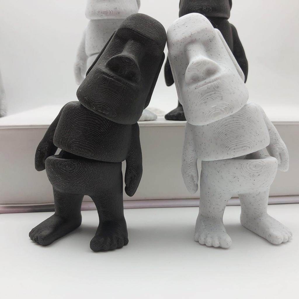 Creative Easter Island Moai Movable Statue, 3D Printed Easter Island Moai Decorations, Unique Easter Island Themed Decorations