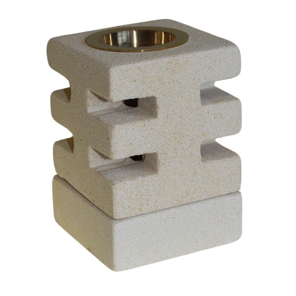 Sandstone Oil Burner Hand Carved Indonesian