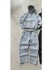 European & American Embroidered Hip Hop Zipper Sweatpants - Men's and Women's Casual Long Pants