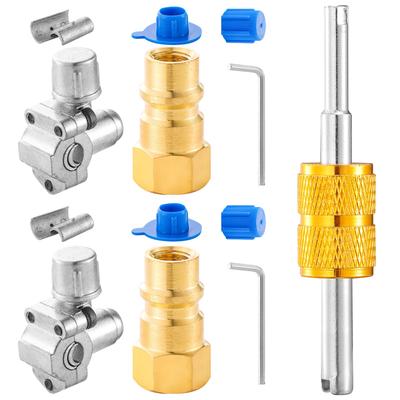 Tigbear A/C Aftermarket Valve Kit Retrofit Valve Kit R12 To R134A Conversion Adapter with