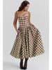 Summer New French Retro Long Dress - Court Style Spaghetti Strap Dopamine Outfit for Women