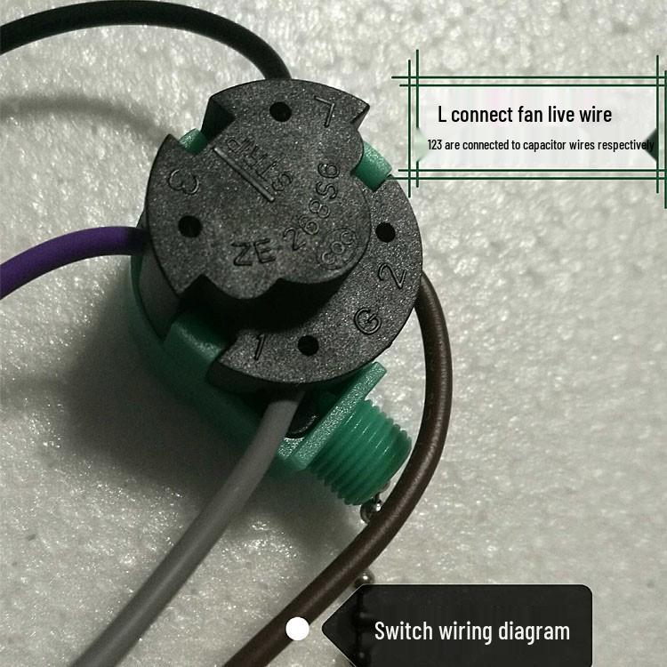 ZE-268S6 Three-Speed Ceiling Fan and Light Pull Switch Accessory