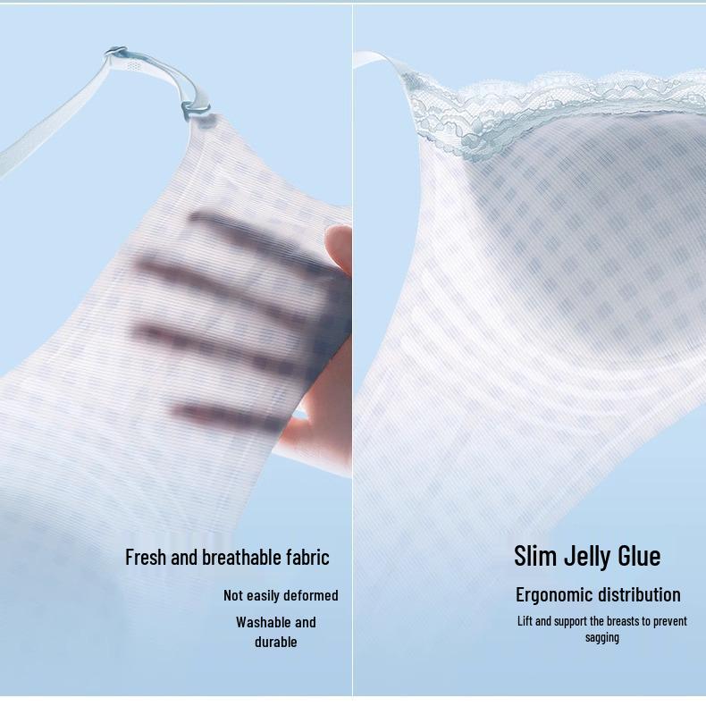 Women's Seamless Cooling Lace Push-Up Bra - Anti-Sagging, Wire-Free, Thin, Comfortable & Breathable for Summer.