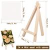 14pcs Mini Canvas And Easel Set Wooden Foldable Canvas Easel Stand Set Tiny Display Holder Easels For Painting Arts And Crafts