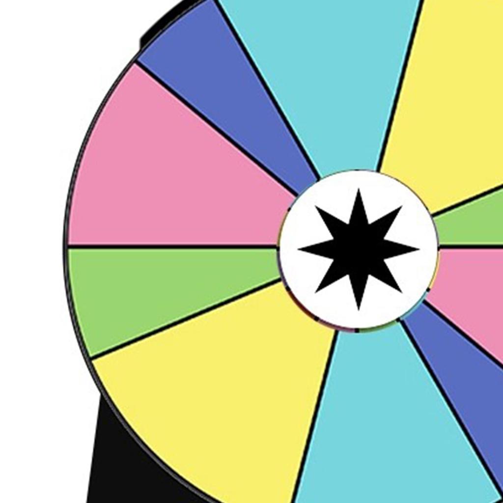 Colored Rotating Wheel Fortune Wheel Editable Roulette Wheel Drinking Game for Adults for Classroom Supermarkets Restaurant