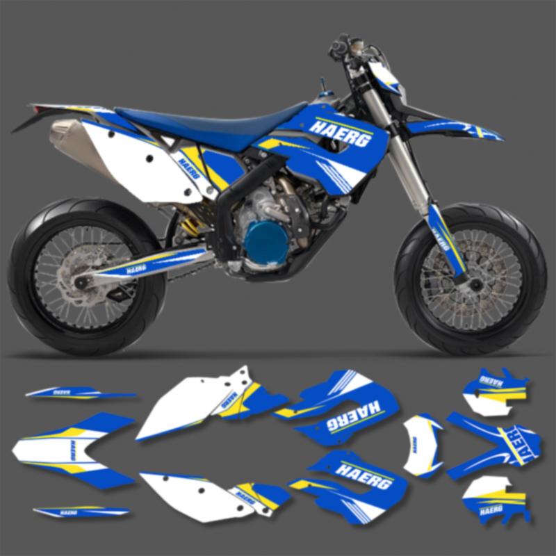 PowerZone Motorcycle Graphics Backgrounds Decals Stickers Kit For HUSABERG 2009-2012 FE390 450 570-TE250 300 -FX450-FS570