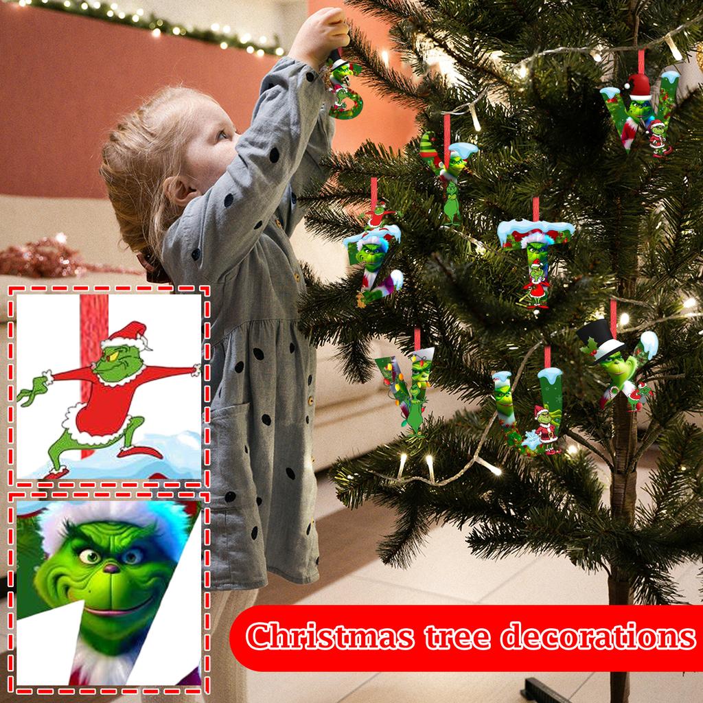 2D Christmas Decoration Pendant Christmas Tree Tag Theme Party Crafts Ornament