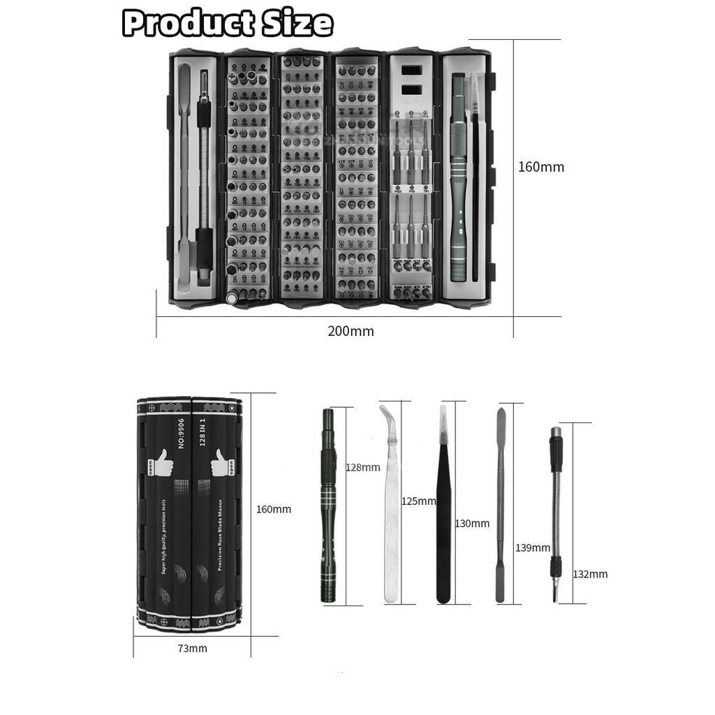 Набор прецизионных отверток 128 в 1 Разборный Магнитный Набор бит для винтов и гаек Многофункциональный Набор бытовых инструментов для ремонта