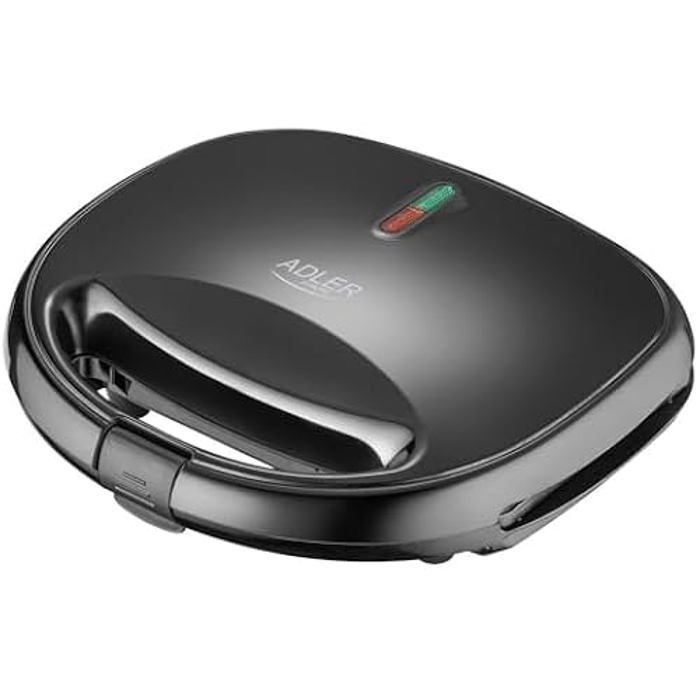Gaufrier - adler - ad 3071 - cuisson rapide - 12 demi-noix - design moderne noir