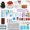 Cake Turntable Set with Cream Glue Nozzles, Piping Bags, and Baking Tools