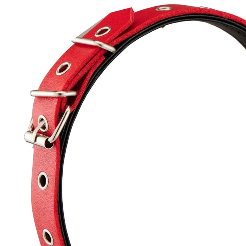 Unique Buckles Punk Headbands PU Leather with Metal Details Halloween Cosplay Headwear for Music Festivals and Event