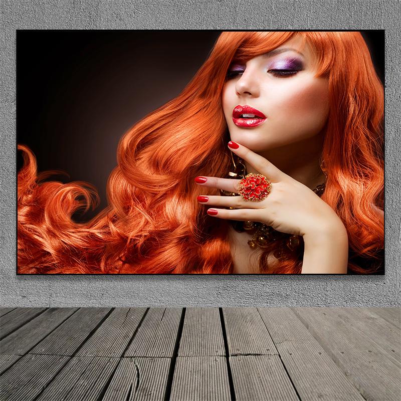 Hairdresser Barber Hair Salon Canvas Painting Hairstyle Posters Wall Art for Living Room Barber Shop Home Decoration