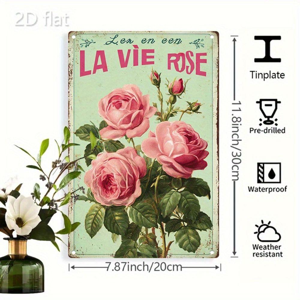 Vintage Metal Tin Sign Easter Bunny with Eggs Wall Decor Home Kitchen 20x30cm