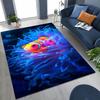 Underwater World Sea Dolphin Turtle Coral Rug for Bedroom Living Room Sofa Home Doormat Decor,Kids Non-slip Floor Mat
