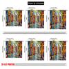 2D Flat Printing 2pcs Curtain Vintage Abstract City Fabric,Without Electricity Festive Wall Decor for Festive Atmosphere