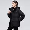 Thickened Down Cotton Jacket with Detachable Hood for Winter Petite