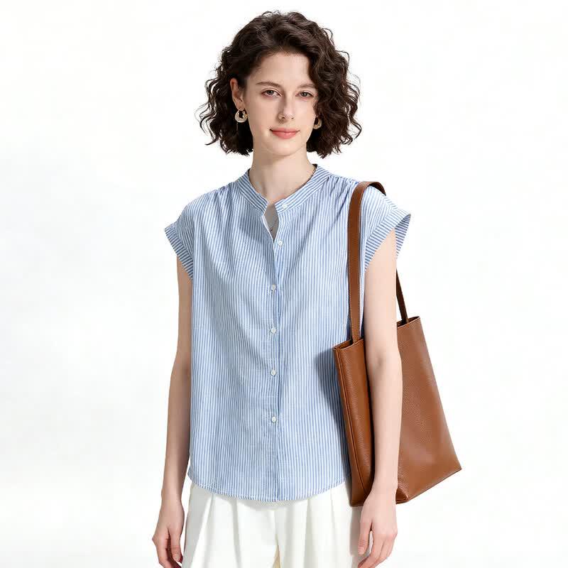 ENC Striped Round Neck Shirt M