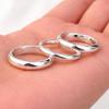 Set di Anelli a Cupola in Argento Sterling 925, Anelli Minimalisti Impilabili, Anelli a Fascia Lisci e Massicci Fatti a Mano