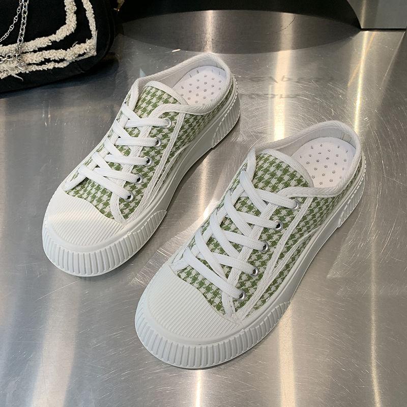 Platform Women's Mules Shoes For Women 2025 Designer Fashion Elegant Slippers Comfortable Heel Shoe With Korean Style Sandals