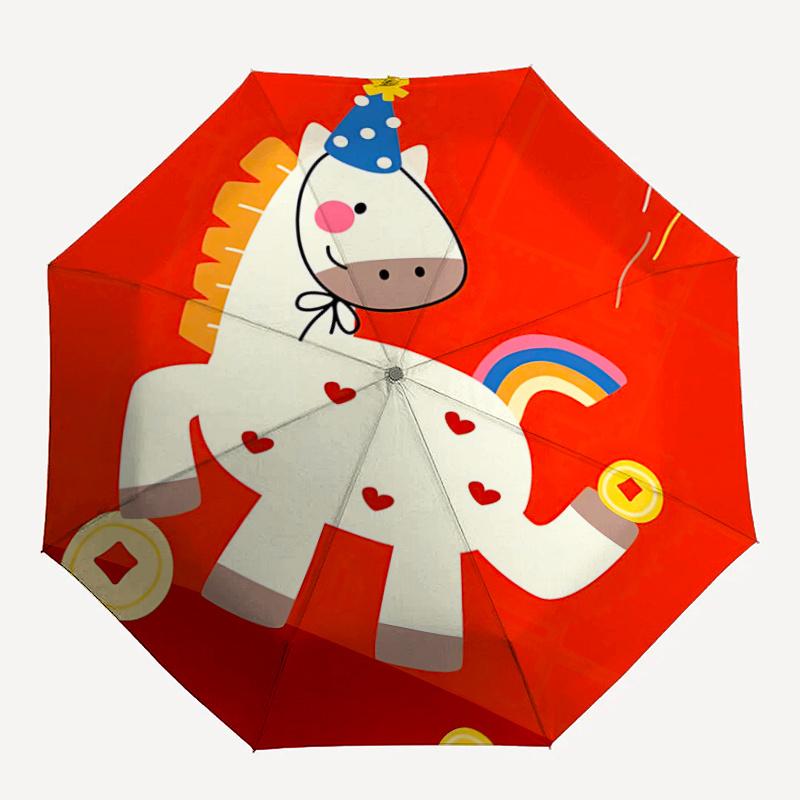 1pc Unicorn Party Celebration Horse Umbrella That Opens  Closes Automatically  Perfect Gift with a Convenient Folding Mechanism 87