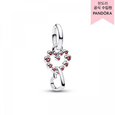 Connected Heart   Red Stones Dangle Charm 794435c01