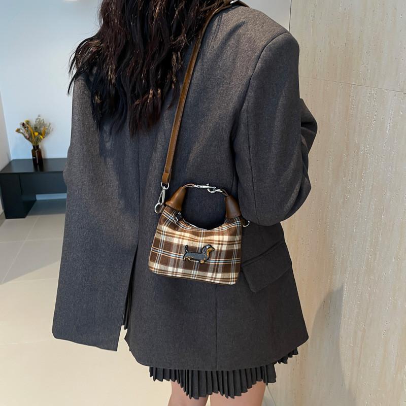 2024 Autumn Winter New Arrival Cute Mini Plaid Crossbody Shoulder Bag For All Genders