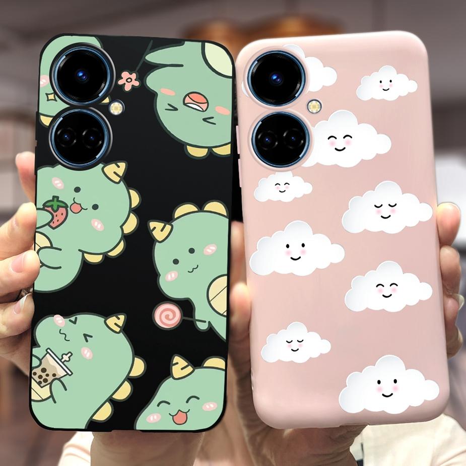 Pour Tecno Camon 19 Pro Coque Camon19 Neo Mignon Dinosaure Dessin Animé Housse Souple Étui de Téléphone Pour Tecno Camon 19 Neo Camon19 Pro 5G Pare-chocs