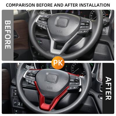 For Honda Accord 2018 - 2025 City 2020 - 2025 Steering Wheel Panel Trim Sticker Decoration Cover Car Interior Accessories