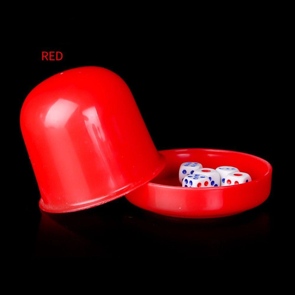 Board Guessing Game Dice Cup Shaker with 5pcs Six Side Dices Bar Nightclub Dice Cup with Base Set Party Roleplay Fun Toy